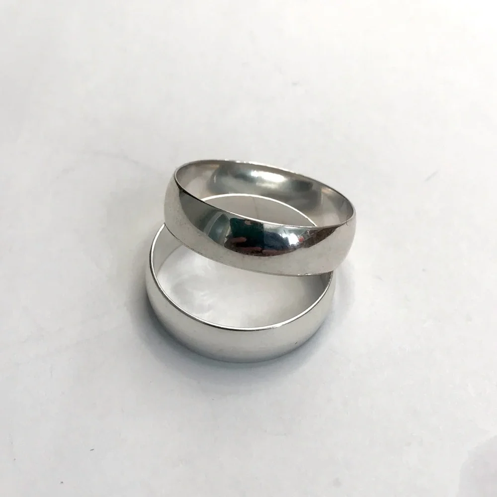925 Sterling Silver Classic Men's Silver Band Ring Size 9 - Picture 15 of 15